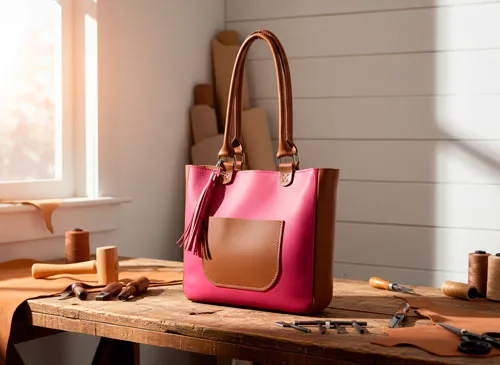 Tote Bag de Cuero Hecha a Mano